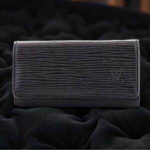 Louis Vuitton Epi Leather 4 Key Holder Epi Leather Black Louis Vuitton